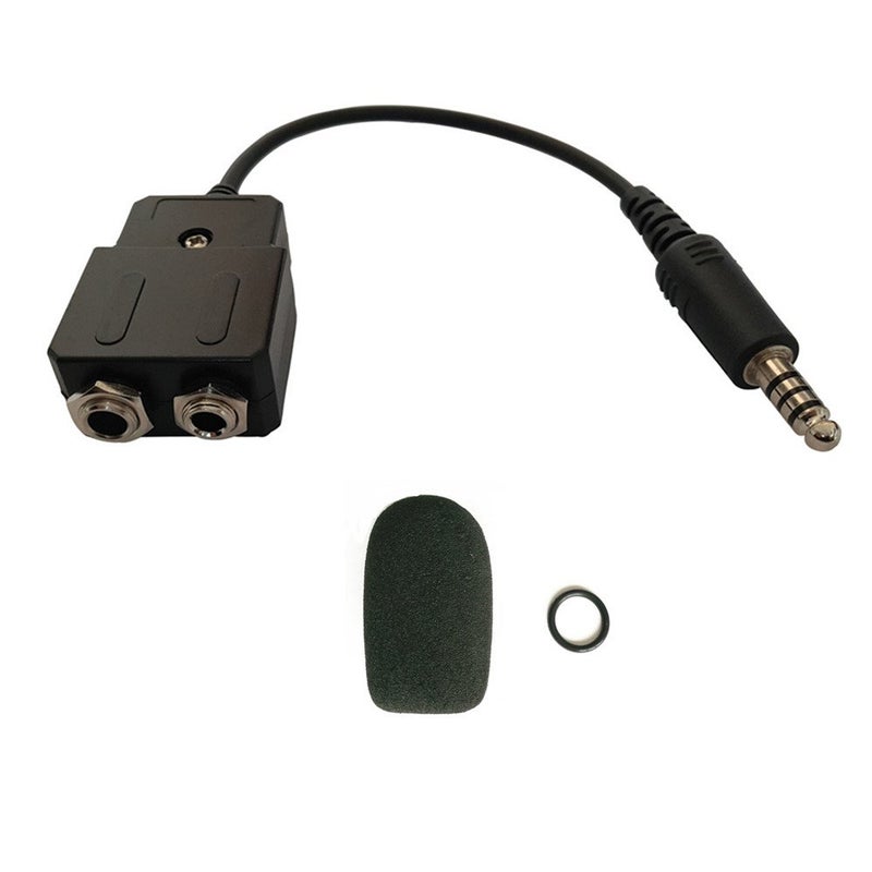 UFQ GA-H General Aviation to Helicopter Headset Adapter Adapt Your GA Headset with Twin Plugs to a Helicopter with U174U Plug. Compatible with Most Major Brand Pilot Headsets,Durable,Reliabilty - Image 1